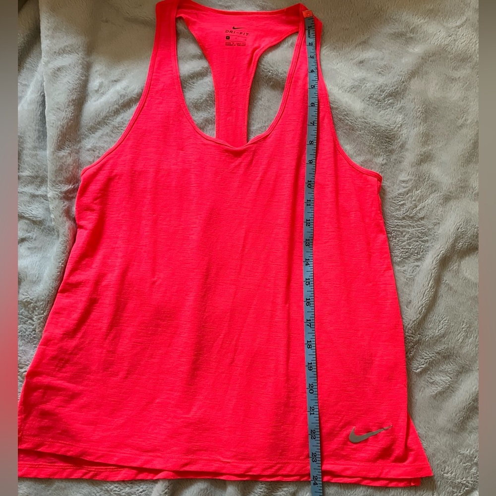 Nike Women's Pink Tank Top Medium Running Active Lightweight Racerback Sheer - Picture 15 of 15